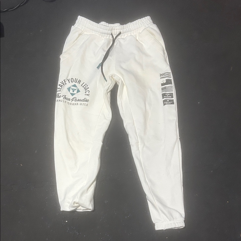 Under Armour White Graphic Joggers